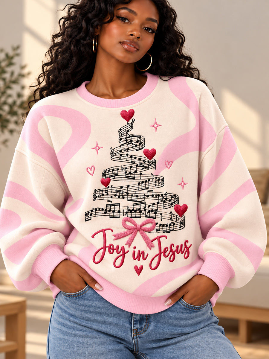 Women's Christmas Faith Print Sweatshirt