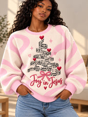 Women's Christmas Faith Print Sweatshirt