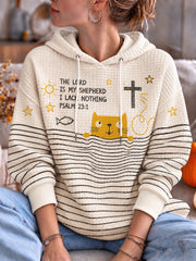Women's Cute Animal Faith Print Hooded sweatshirt