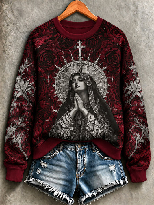 Women's Faith Print Casual Sweatshirt