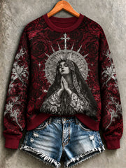 Women's Faith Print Casual Sweatshirt