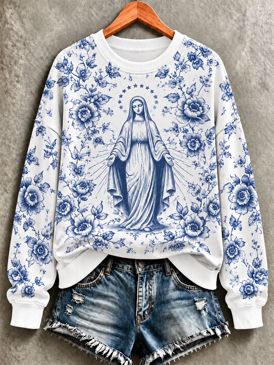 Women's Faith Print Casual Sweatshirt