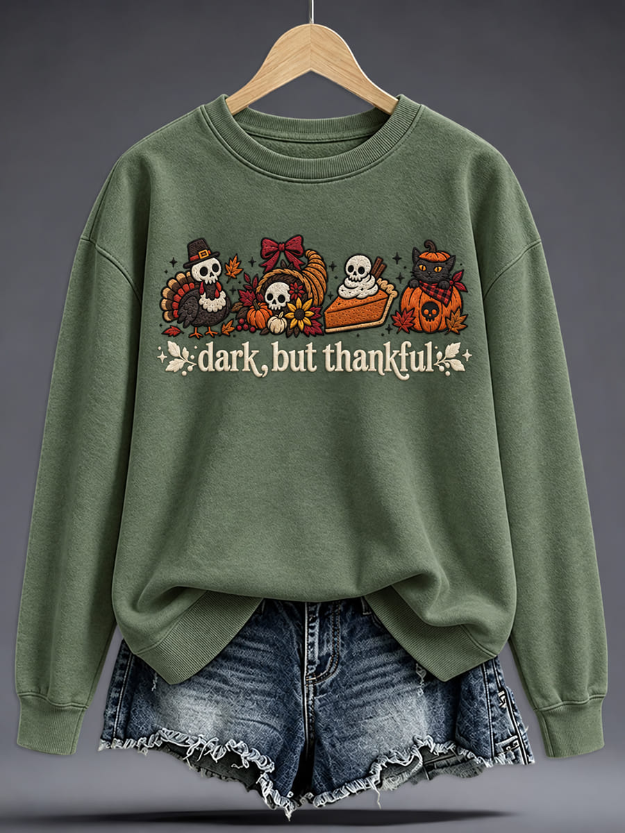Women's Fun Thanksgiving Print Sweatshirt