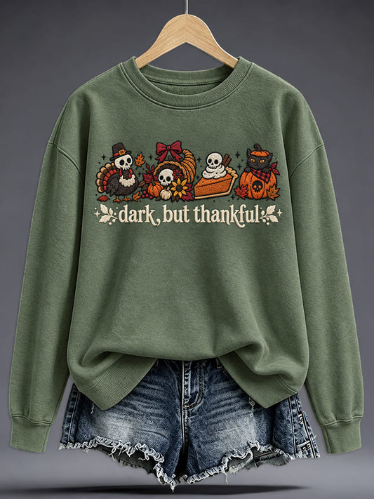 Women's Fun Thanksgiving Print Sweatshirt