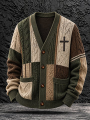 Men's Faith Print Cardigan