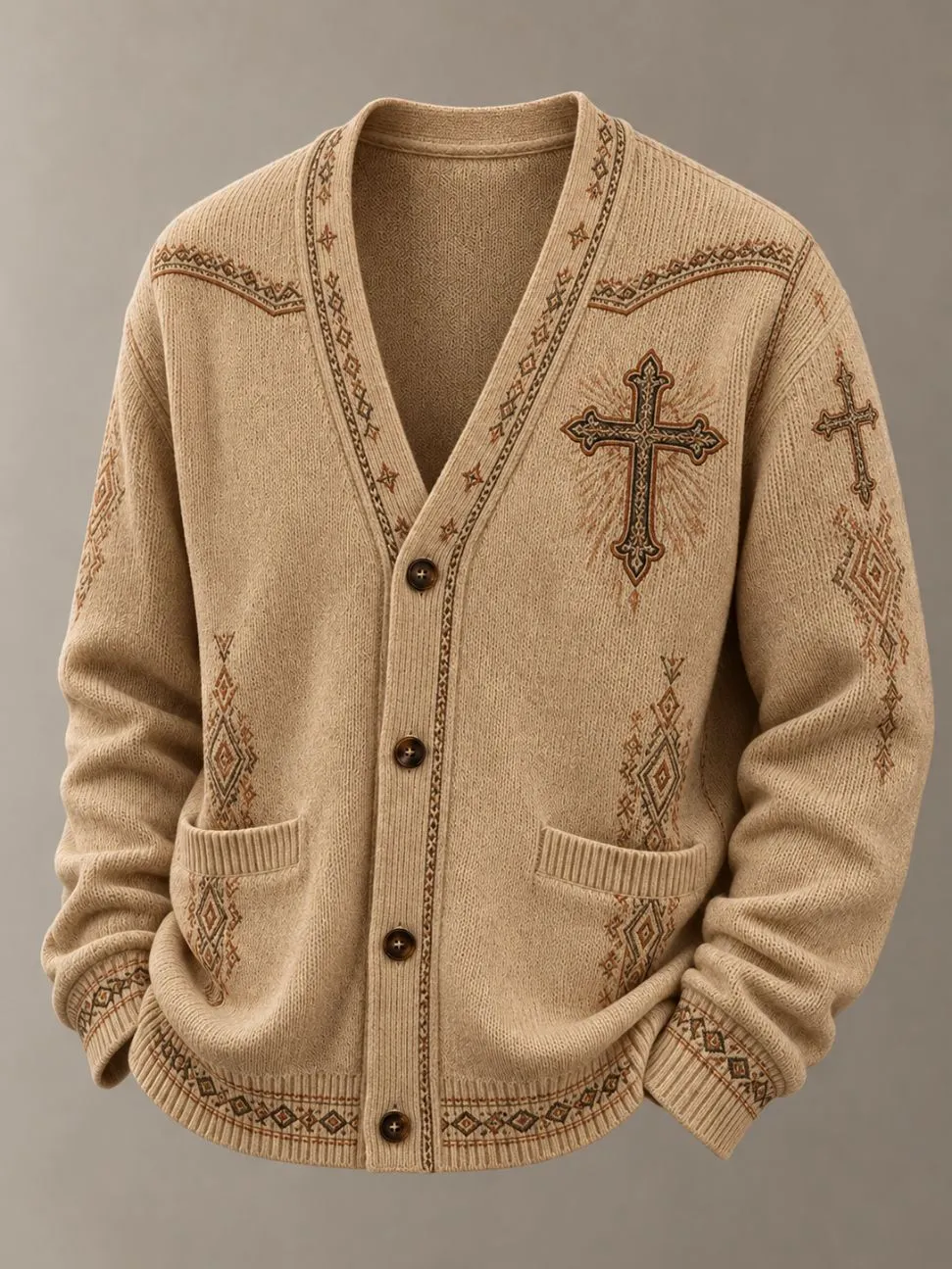 Men's Faith Print Cardigan