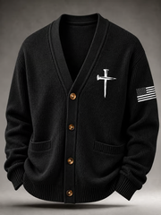 Men's Faith Print Cardigan