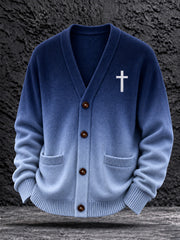 Men's Faith Print Cardigan
