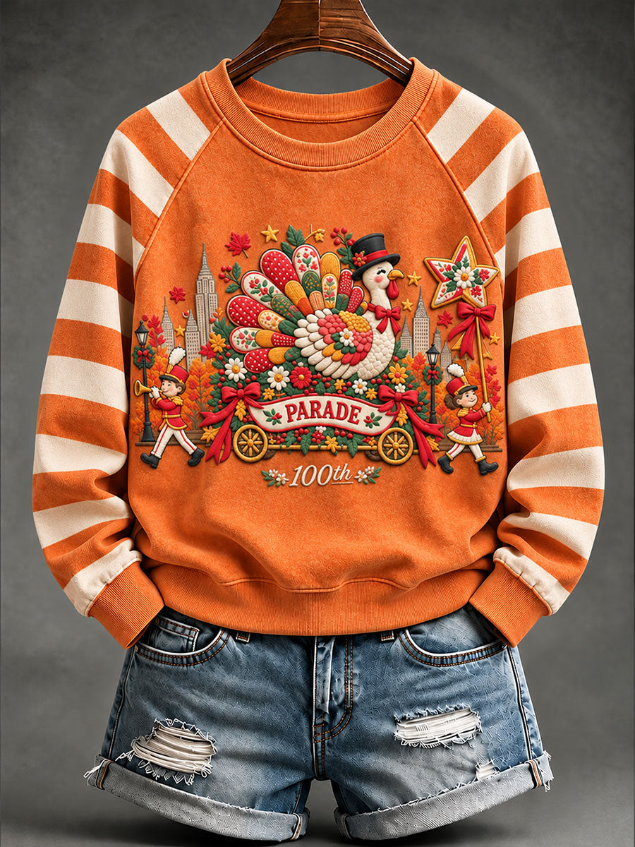 Women's Thanksgiving Parade Print Casual Sweatshirt