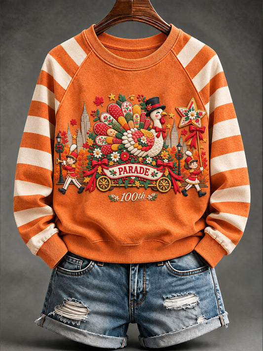 Women's Thanksgiving Parade Print Casual Sweatshirt