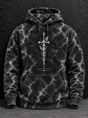 Men's Faith Oversized Drop-Shoulder Hoodie With Pockets