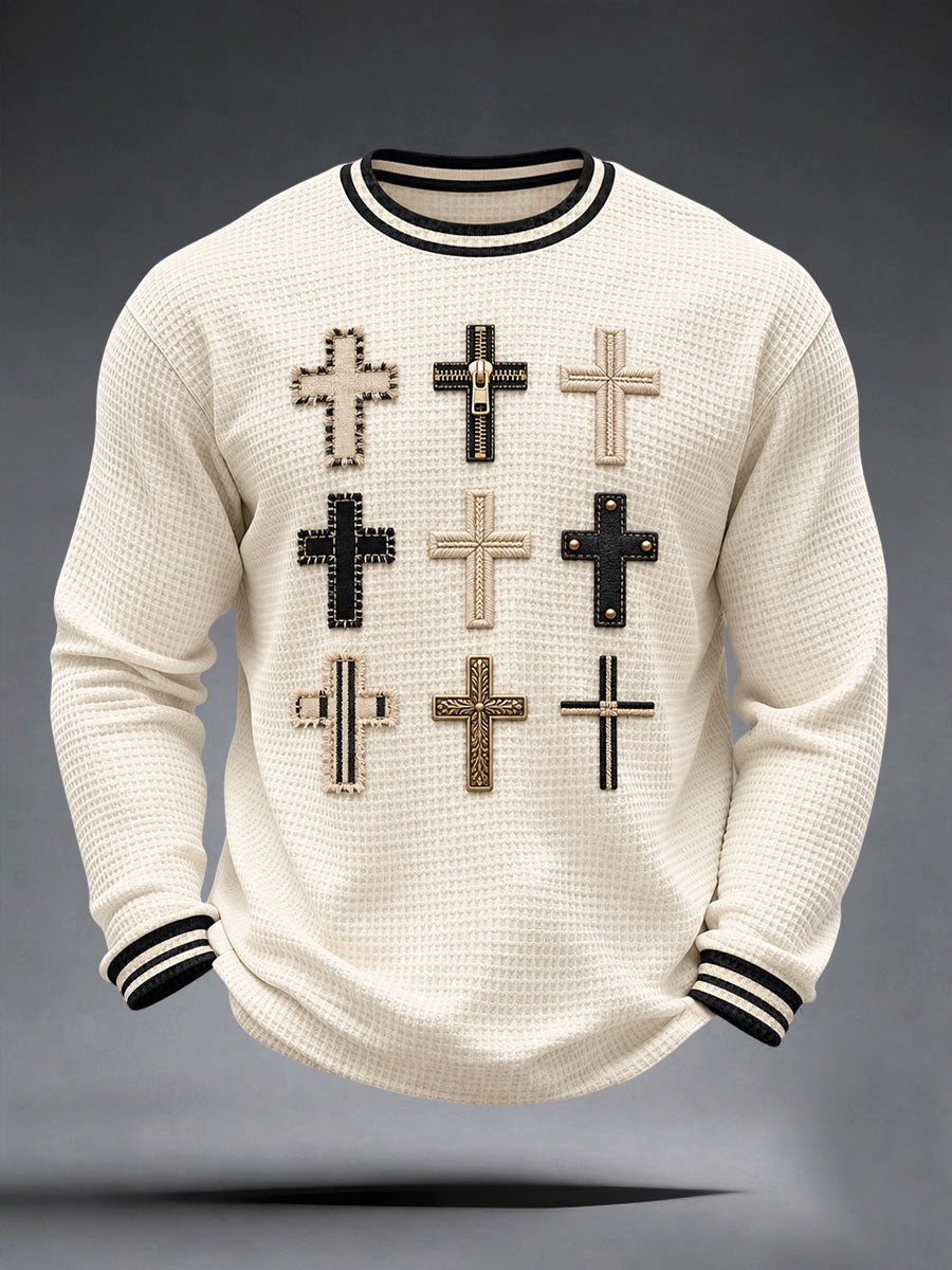 Men’s Christian Art Cross Waffle Top