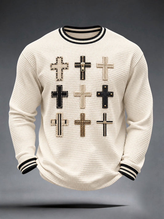 Men’s Christian Art Cross Waffle Top
