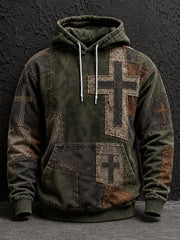 Men's Faith Cross Printed Hoodie