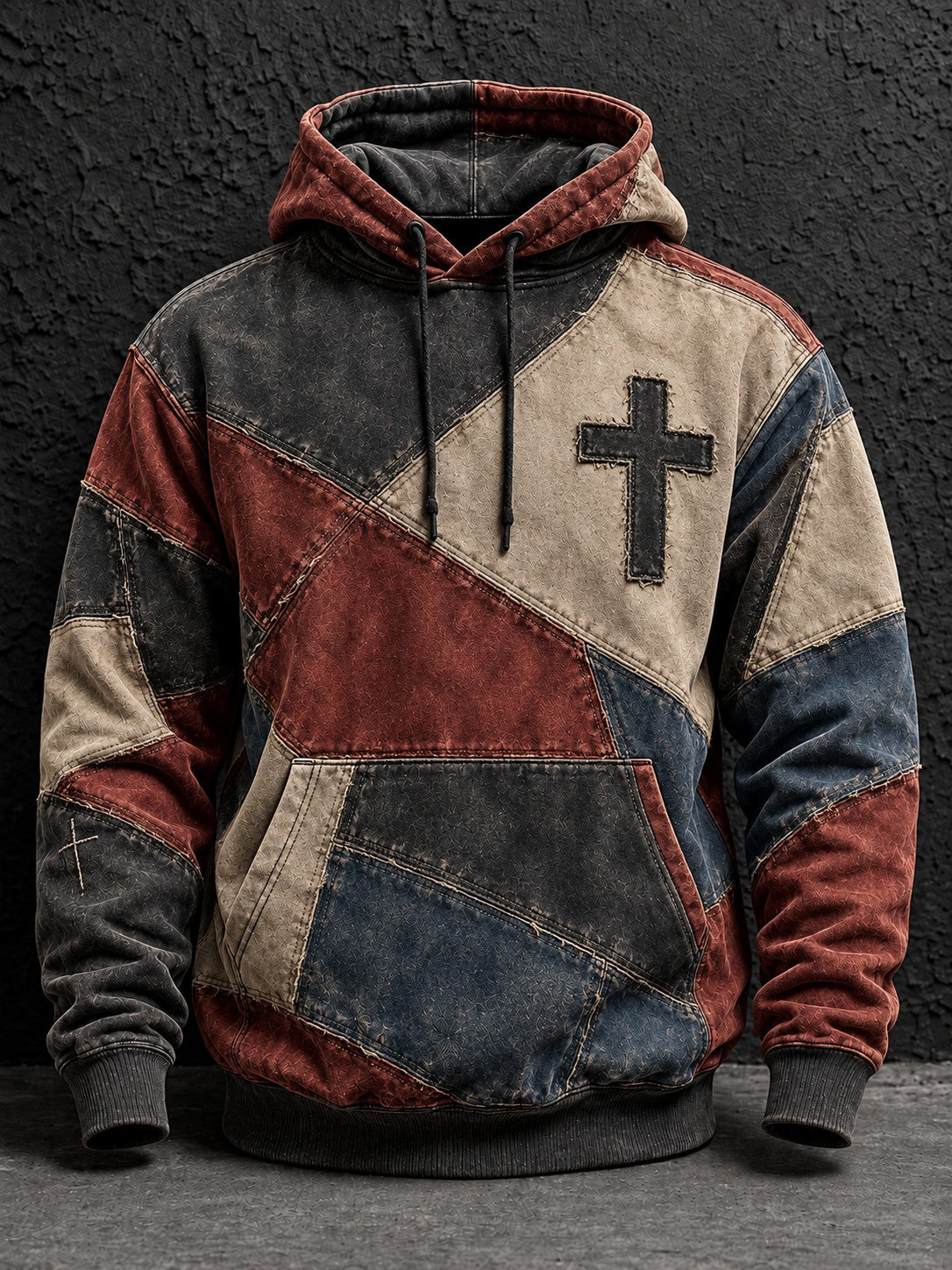 Men's Faith Cross Printed Hoodie