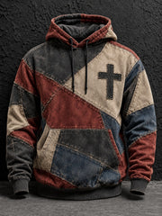 Men's Faith Cross Printed Hoodie