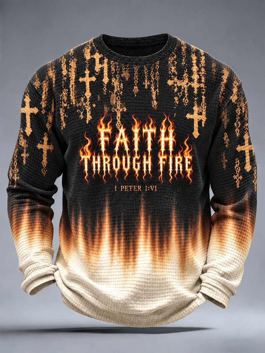 Men's Christian Faith Waffle Long Sleeve T-Shirt