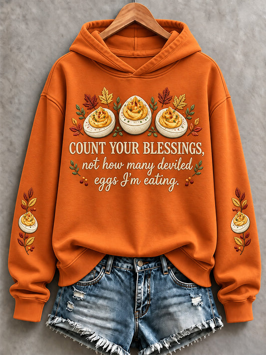 Women's Thanksgiving Turkey Print Hoodie