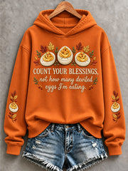 Women's Thanksgiving Turkey Print Hoodie