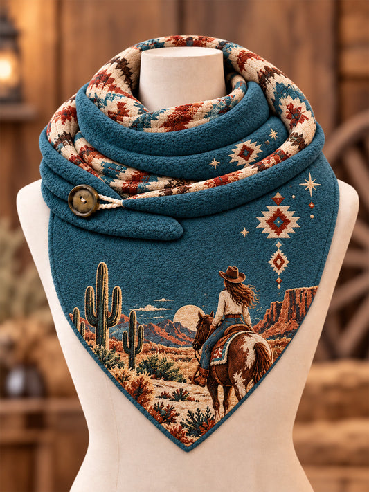 Retro Western Triangle Scarf