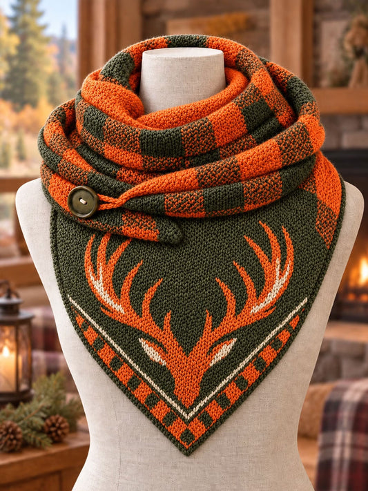 Vintage Hunting Culture Triangle Scarf