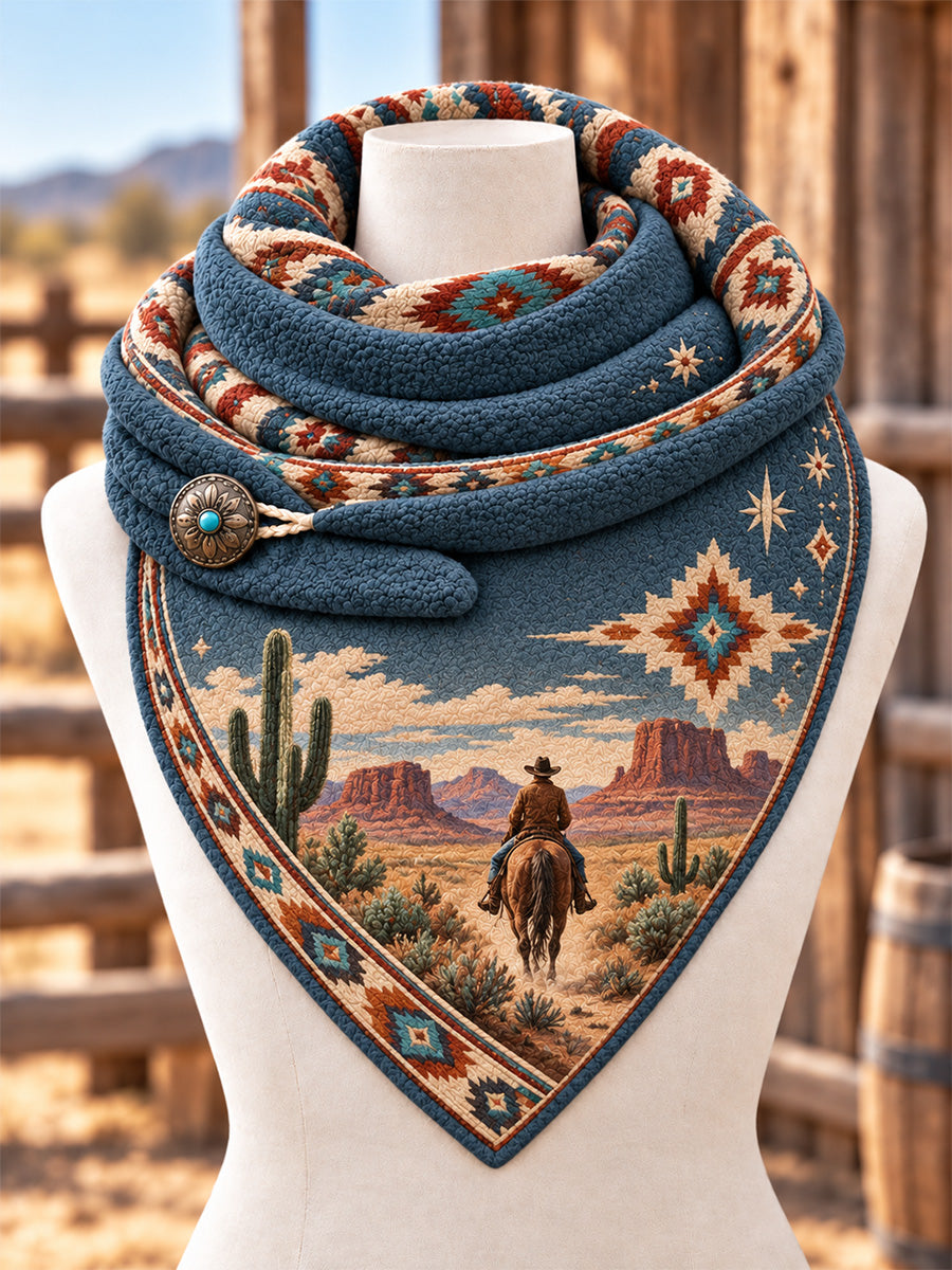 Retro Western Triangle Scarf