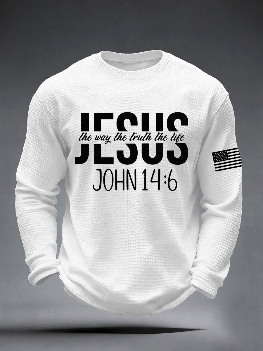 Men's Jesus The Way The Truth The Life Waffle Top