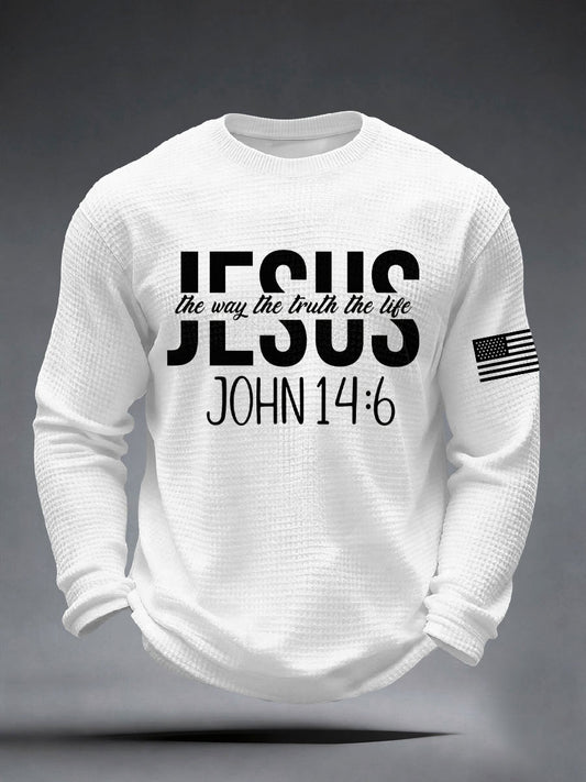 Men's Jesus The Way The Truth The Life Waffle Top