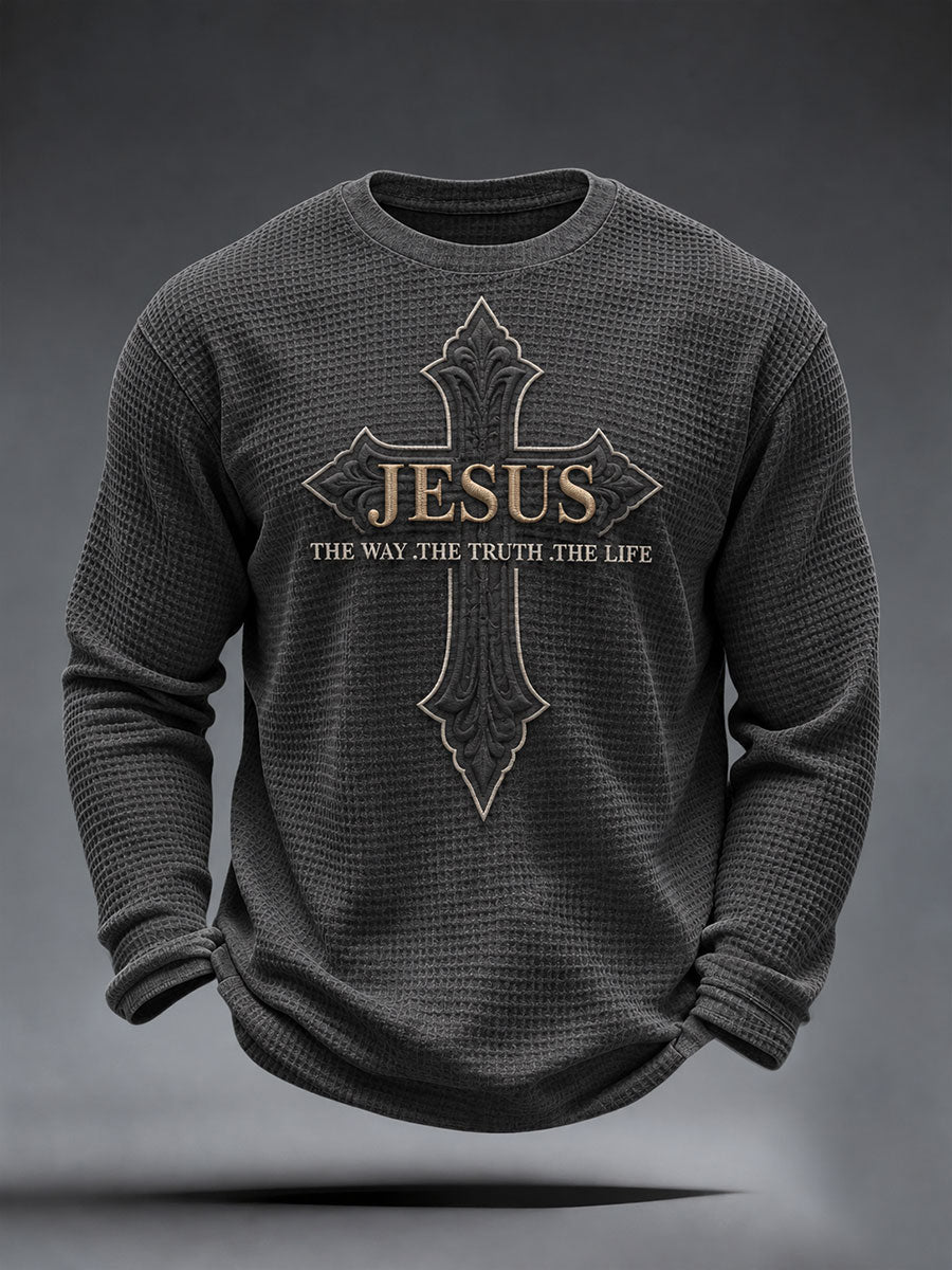 Men's Jesus The Way The Truth The Life Waffle Top