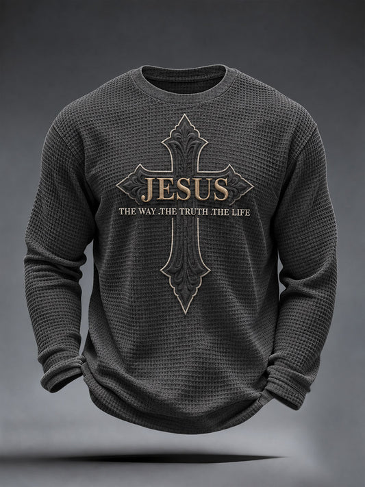 Men's Jesus The Way The Truth The Life Waffle Top