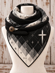Christian Cross Triangle Scarf