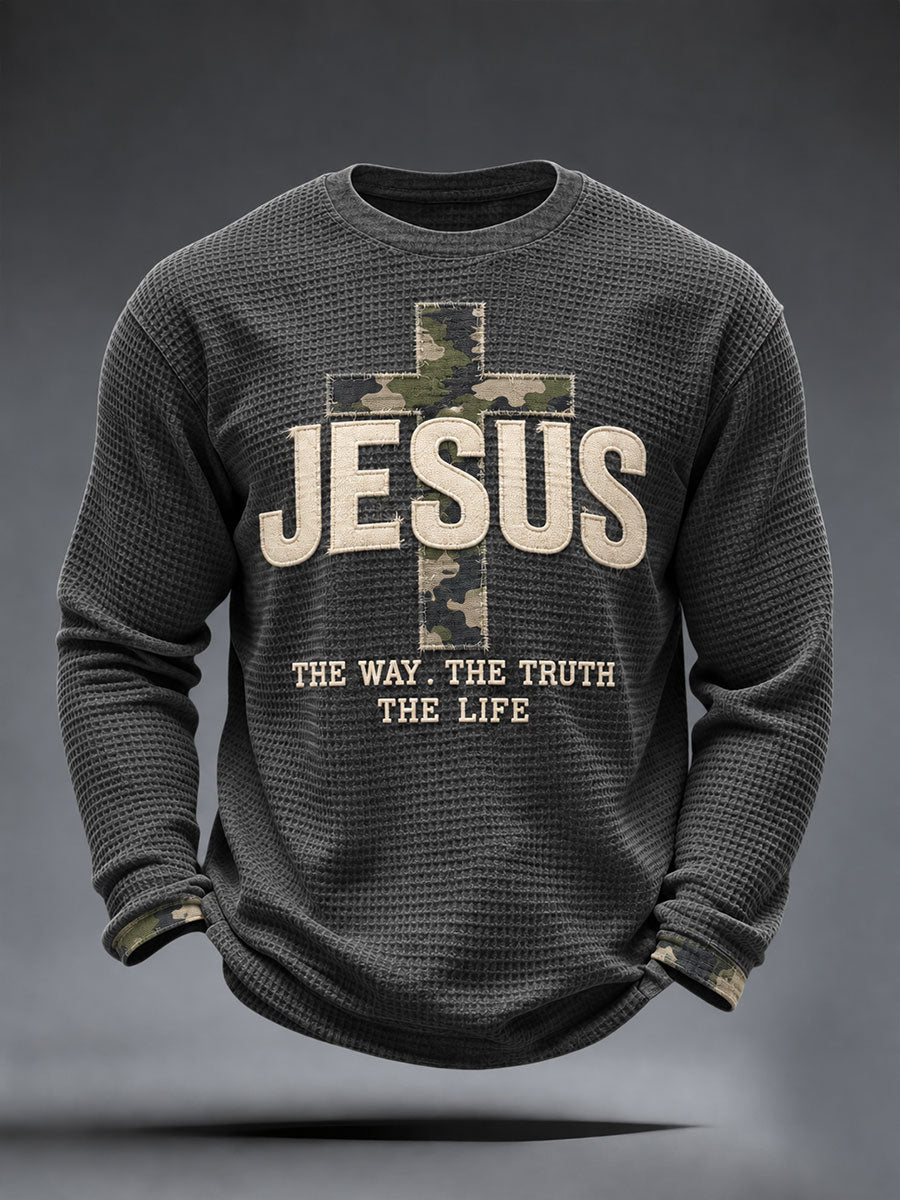 Men's Jesus The Way The Truth The Life Waffle Top