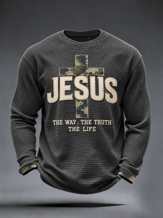 Men's Jesus The Way The Truth The Life Waffle Top
