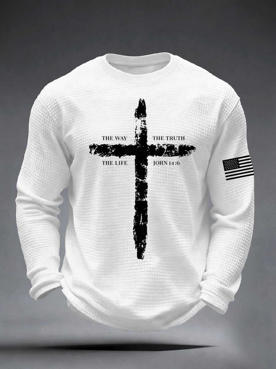 Men's Jesus The Way The Truth The Life Waffle Top