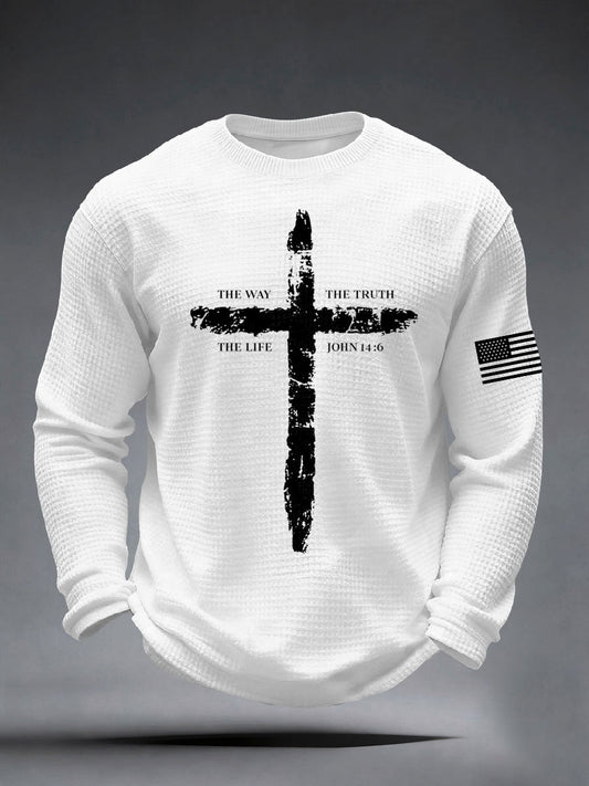 Men's Jesus The Way The Truth The Life Waffle Top