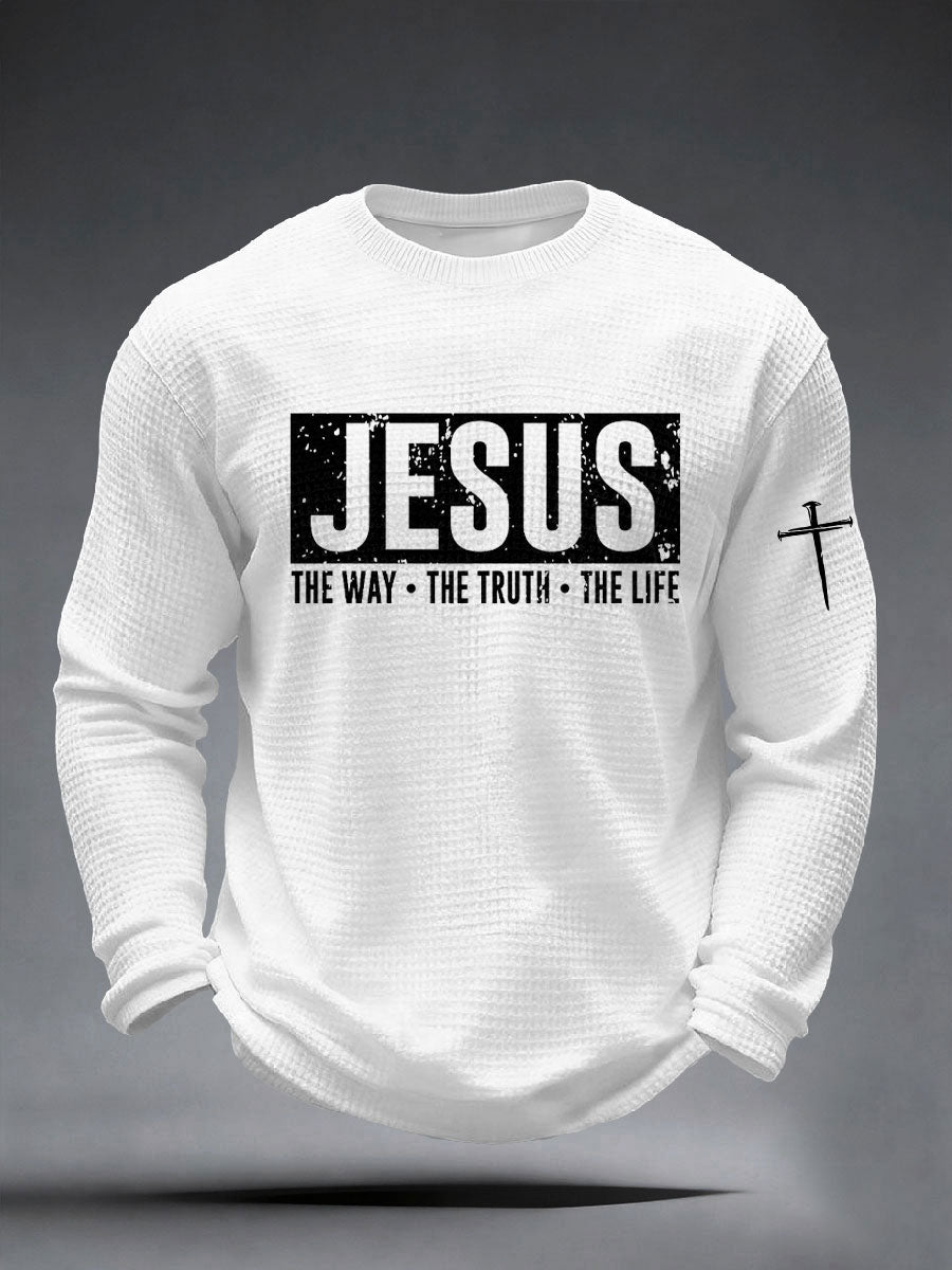 Men's Jesus The Way The Truth The Life Waffle Top