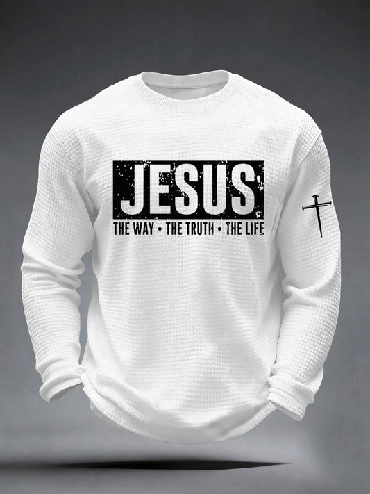 Men's Jesus The Way The Truth The Life Waffle Top